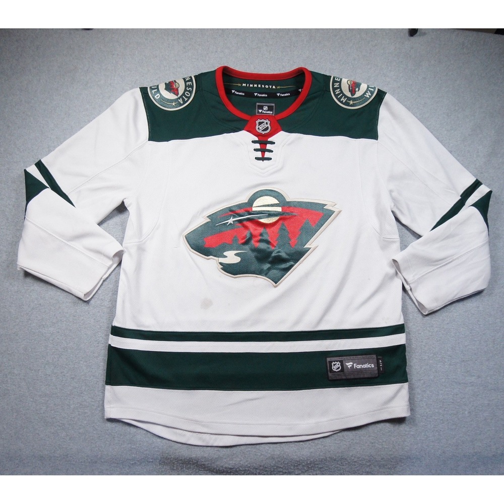 Minnesota Wild Jersey Mens Small White Fanatics NHL Hockey Stitched Sports